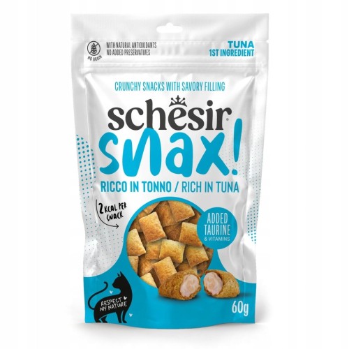 SCHESIR SNAX PRZYSMAK DLA KOTA CHRUPIĄCY Z NADZIENIEM TUŃCZYK 60g