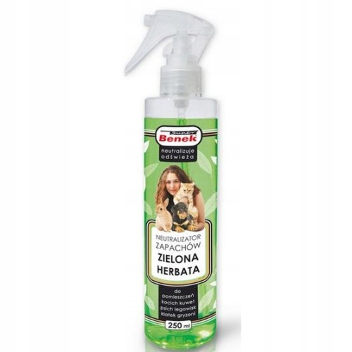 Super Benek spray neutralizator zapachów zielona herbata 250 ml do kuwety