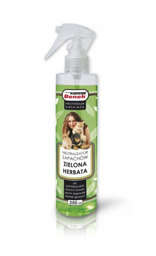 Super Benek spray neutralizator zapachów zielona herbata 250 ml do kuwety