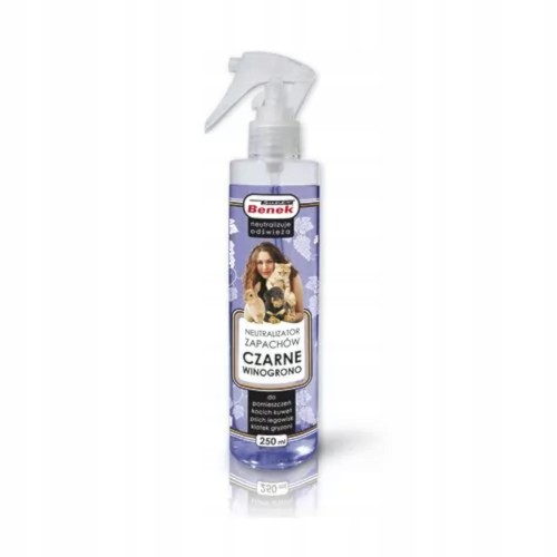 Neutralizator zapachów czarne winogrono 250ml Super Benek spray, do kuwety