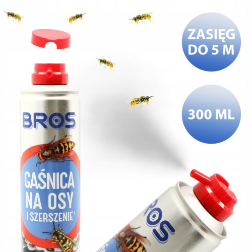 BROS gaśnica na osy i szerszenie do likwidacji gniazd zasięg do 5 m 300 ml