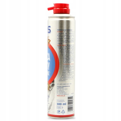 BROS gaśnica na osy i szerszenie do likwidacji gniazd zasięg do 5 m 300 ml