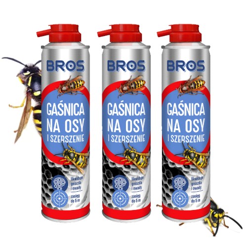 BROS gaśnica na osy i szerszenie do likwidacji gniazd zasięg do 5 m 300 ml