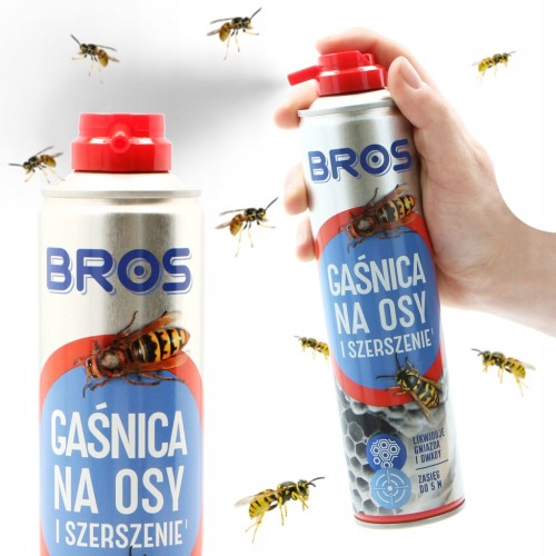 BROS gaśnica na osy i szerszenie do likwidacji gniazd zasięg do 5 m 300 ml