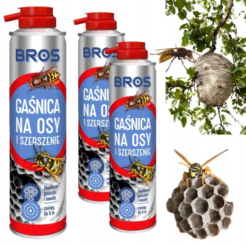 BROS gaśnica na osy i szerszenie do likwidacji gniazd zasięg do 5 m 300 ml