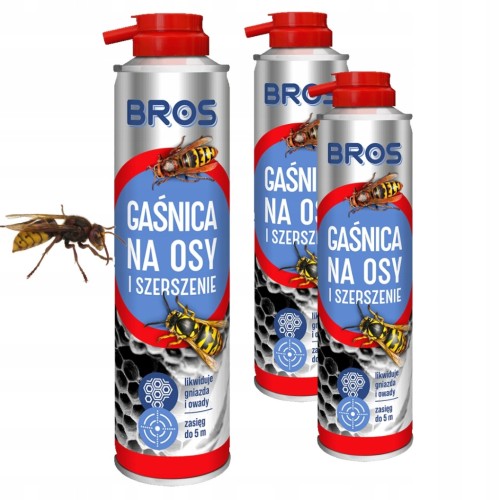 BROS gaśnica na osy i szerszenie do likwidacji gniazd zasięg do 5 m 300 ml