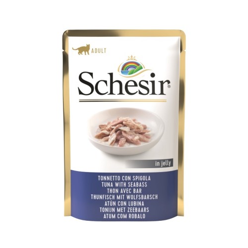 Schesir karma mokra dla kotów tuńczyk z okoniem morski w galarecie 85 g