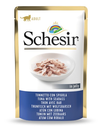 Schesir karma mokra dla kotów tuńczyk z okoniem morski w galarecie 85 g