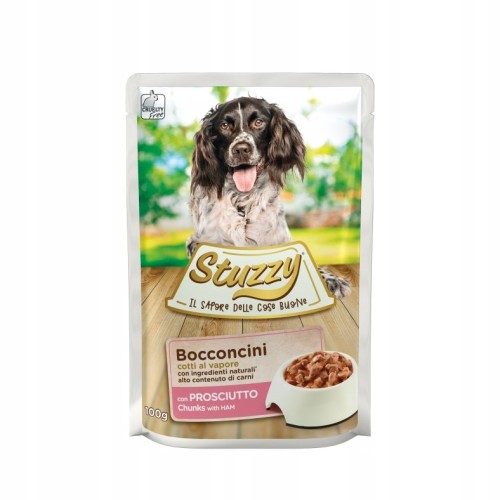 Stuzzy Bocconcini Mokra karma dla psa Szynka kawałki w sosie Saszetka 100g