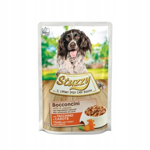Stuzzy Bocconcini Mokra karma dla psa Indyk z marchewką w sosie 100g