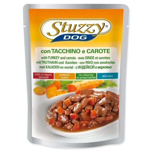 Stuzzy Bocconcini Mokra karma dla psa Indyk z marchewką w sosie 100g
