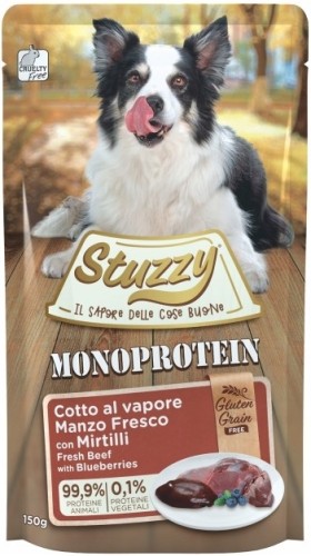 Mokra karma dla psa STUZZY G-F Monoprotein Wołowe z Borówkami 150g