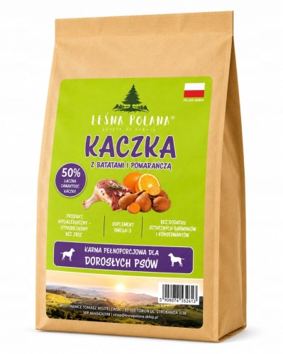 LEŚNA POLANA Karma dla psa Kaczka z Batatami 12 kg Bezzbożowa
