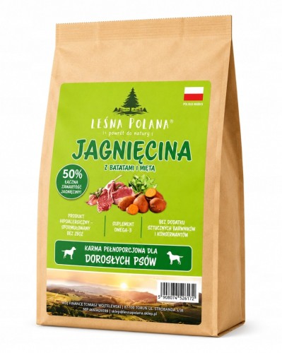 LEŚNA POLANA Karma dla psa Jagnięcina z Batatami 2 kg Bezzbożowa