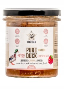 Karma dla psa DOGSTAR Pure Duck kaczka z malinami 300g