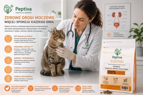 PEPTIVA Karma dla kota Urinary Wsparcie układu moczowego 1,5 kg
