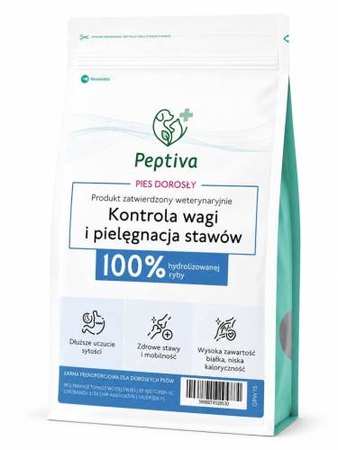 PEPTIVA Karma dla psa Kontrola wagi i pielęgnacja stawów 1,5 kg