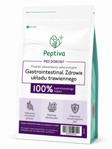 PEPTIVA Karma dla psa Gastrointestinal Zdrowie układu trawiennego 1,5 kg