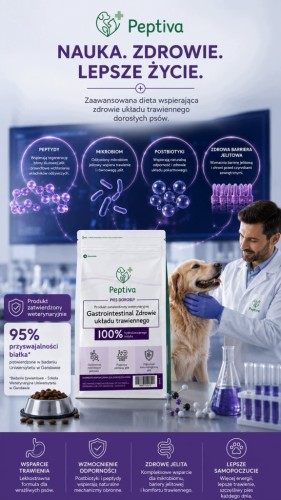 PEPTIVA Karma dla psa Gastrointestinal Zdrowie układu trawiennego 1,5 kg