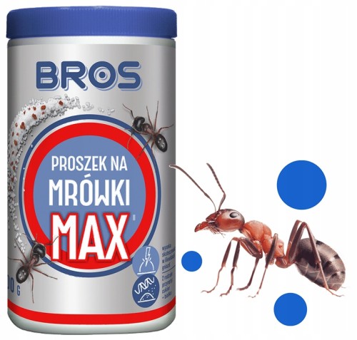 BROS Proszek na mrówki MAX, dwa rodzaje przynęty, 100 g